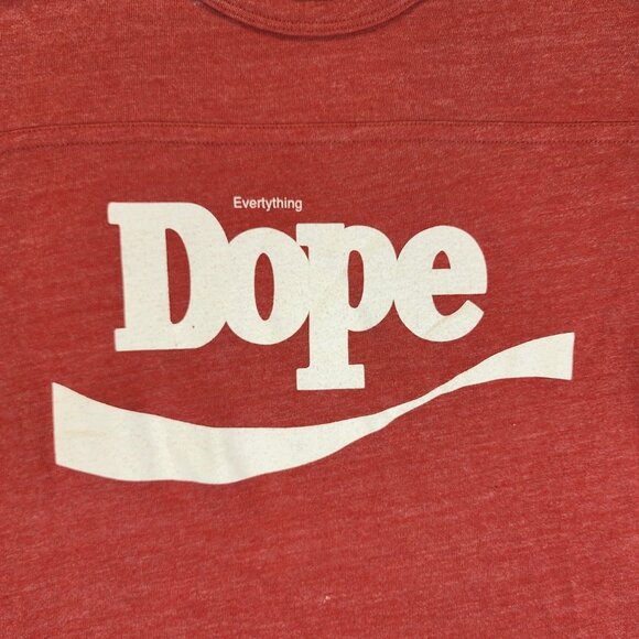 T Shirt Alternative Mens Large Red White Letters Soft Fabric - Picture 2 of 8